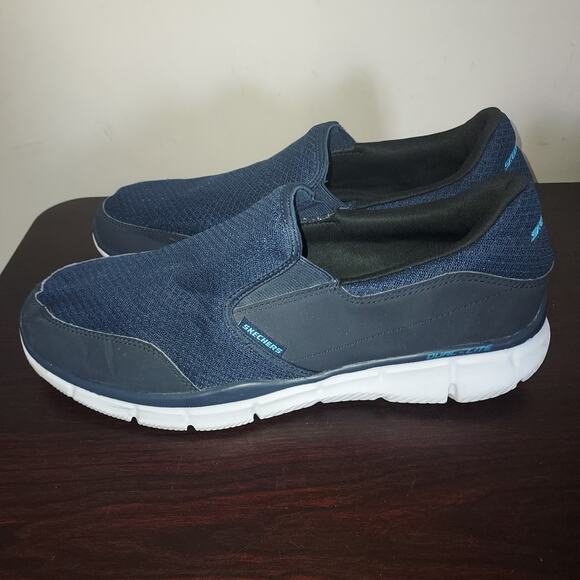 Skechers Mens Slip On Sneakers 12M Mesh Shoes Equalizer Persistent Comfort Navy - Picture 6 of 16